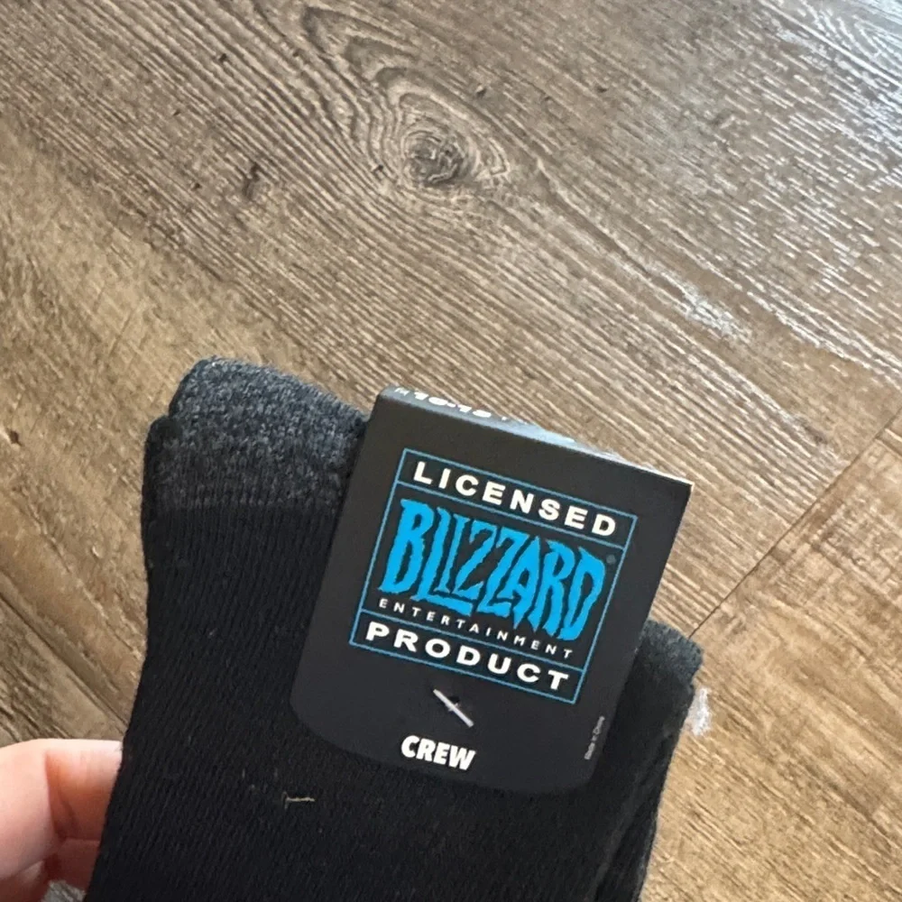 NWT Blizzard Black and Blue Crew Socks